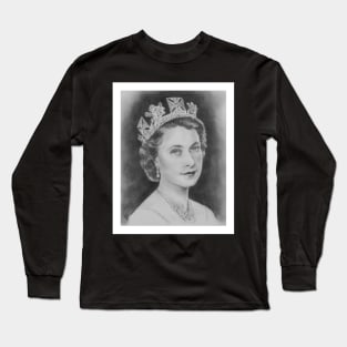 Pencil Portrait Artwork by Benita Jayne Long Sleeve T-Shirt